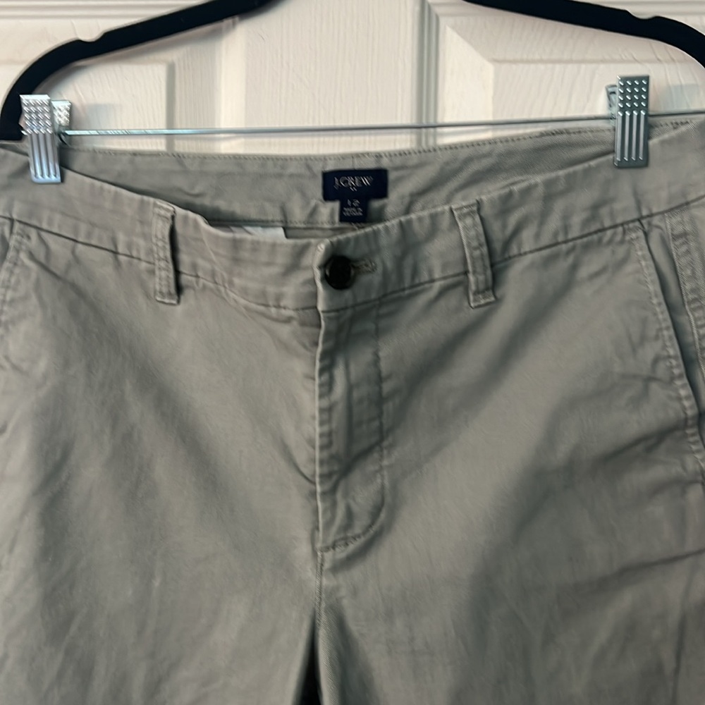 J. Crew Factory High Rise Girlfriend Chinos Size 12. Light Olive/Sage.